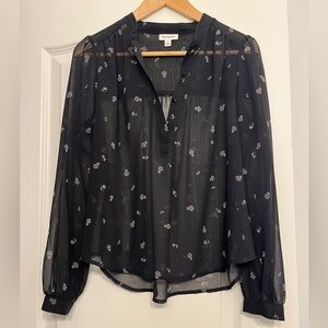 FRANK AND OAK | SHEER BLOUSE | SMALL